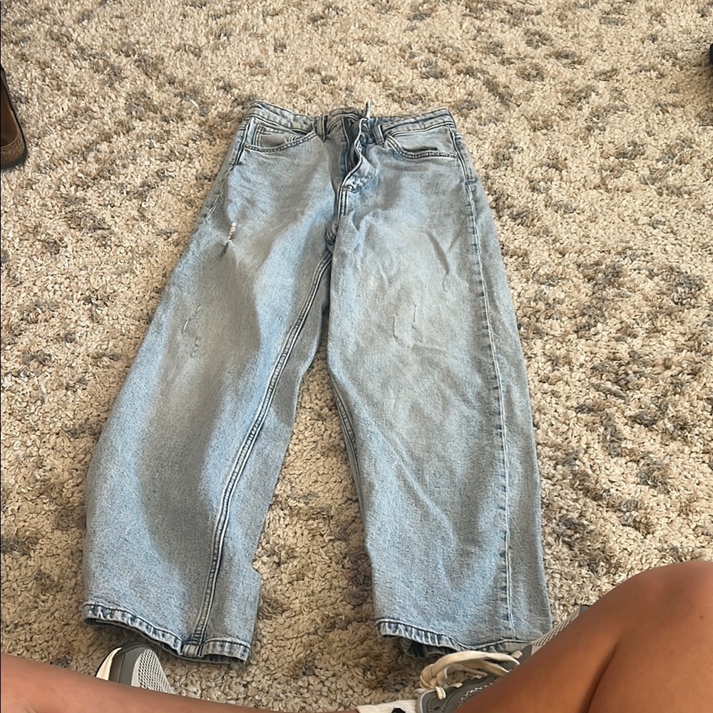H&M High Waist Wide Leg Jeans